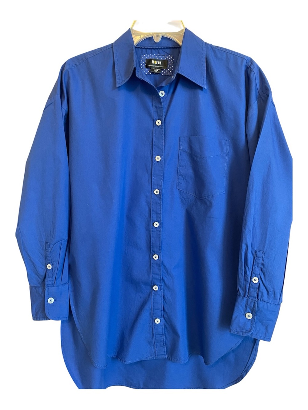 Maeve by Anthropologie Button-Down Shirt in Royal Blue